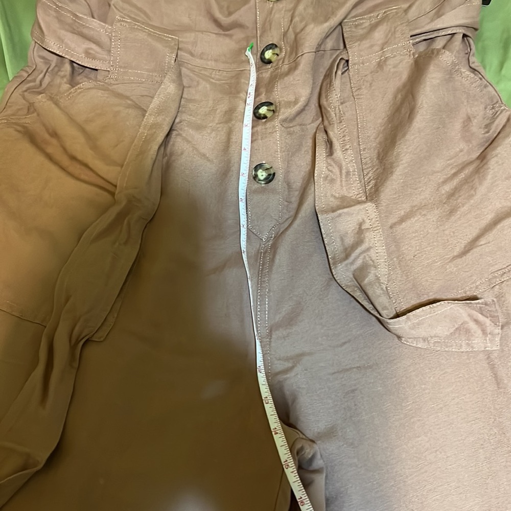 Button Front Utility Jumpsuit. medium but runs big. Please refer to measurement. - Picture 11 of 11